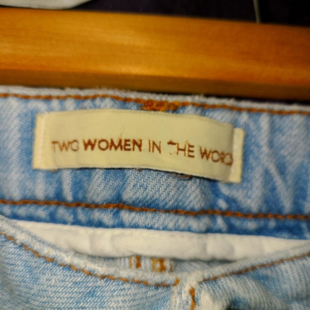 Two women in the world denim jeans